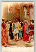 Serie : Der Kaufmann von Venedig ca 1900 AK gute Erhaltung AK Shakespeare Künstlerkarte