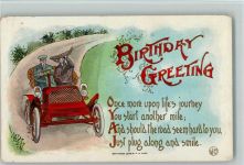 Birthday Greeting - Ausflug Glückwunsch Auto Prägedruck