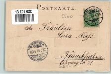 W6500 Mainz a Rhein Ansicht vom Stephansdom Lithographie/Prägedruck Wappen 1901 Gebrauchsspuren
