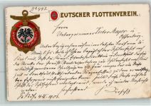Deutscher Flottenverein - Chromo Litho Kunstanstalt Wolfrum AK Marine 1903 Prägedruck