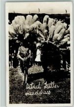 Mit Ostrich Feather Headness Ostafrika Kenia Afrikan. Volkstyp 1927 Foto AK