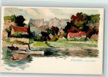 01824 O8324 Rathen Kurort , Sachs Lithographie / Künstlerkarte Kunstanstalt Schulte Hamburg - sehr gute Erhaltung AK