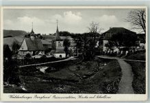 Reimswaldau Rybnica Lesna - Waldenburger Bergland Kirche mit Scholtisei