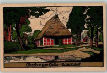 Bauernhof Lüneburger Heide sign Künstlersteindruck