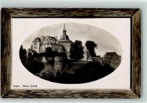 W5900 Siegen Oberes Schloss Holzrahmen 1910 Prägedruck