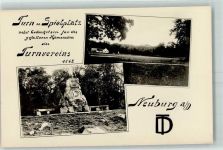 86633 W8858 Neuburg a d Donau - Turn- und Spielplatz Gedenkstein gefallener Kameraden des Turmvereins