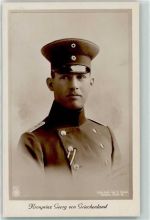 Kronprinz Georg in Uniform Verlag NPG 4717 AK Adel Griechenland
