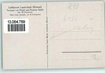W6420 Lauterbach (Hessen) Terrasse von Hotel Pension Schüz sign. K. Lindegreen Verlag Gustav Mandt Lindegreen, K. Künstlerkarte