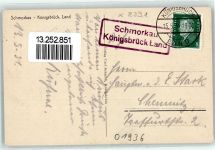01936 O8291 Schmorkau b Königsbrück - Volkssportschule Turner Vereins-Stube Klavier Landpost