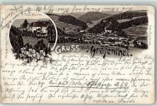 98743 O6423 Gräfenthal 1900 Gebrauchsspuren Schloß Wespenstein Lithographie