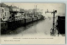 94600 Choisy-le-Roi 1910 - Inondations de Janvier Train suivant la Voie inondée
