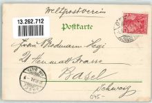 07545 O6500 Gera 1901 Lithographie Schloss Osterstein Kaiser Wilhelm-Denkmal