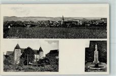 91177 W8546 Eysölden - Schloss Teilansicht Kriegerdenkmal