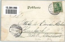 63683 W6474 Ortenberg , Hess 1903 Lithographie / Künstlerkarte Stadttor Wappen sign. R. Joost fleckig