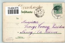 99706 O5400 Sondershausen , Thür 1902 Prägedruck Schloss und Marktplatz Wappen Kleeblatt