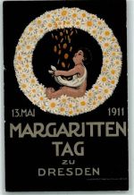 O8000 Dresden Margaritten Tag 1911 AK Blumentag 1911 Künstlerkarte