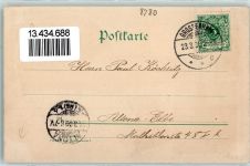01558 O8280 Großenhain , Sachs Lithographie Bismarck-Denkmal Kirche Kaiser Wilhelm-Denkmal Kupferbergturm Rathaus Post