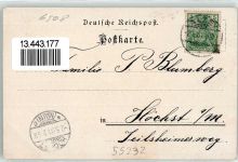 55232 W6508 Alzey 1901 Lithographie Kriegerdenkmal