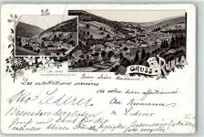 99842 O5906 Ruhla 1897 Lithographie Fabrik Grus Blumen