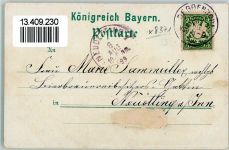 94252 W8371 Bayerisch Eisenstein 1899 Gebrauchsspuren Gruss aus - Litho, Bahnhof AK
