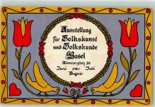 Basel Bâle Ausstellung Volkskunst Jugendstil Kunstausstellung Künstlerkarte