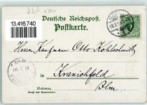 99867 O5800 Gotha , Thür 1899 Lithographie Marktstraße v. Neumarkt Das neue Rathaus