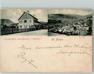 74350 Saint-Blaise 1899 - Bahnpost Strassburg Saales Zug 635 31.8.99 Gasthaus zum Bahnhof