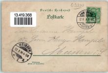09456 O9300 Annaberg-Buchholz 1896 Karte beschädigt Hauptkirche Stadt-Theater Barbara Ottmann-Denkmal Luther-Denkmal Adam-Ries-Denkmal Linde a. d. Friedhof Lithographie
