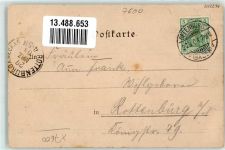 77652 W7600 Offenburg 1904 Gebrauchsspuren Gasthaus Zum Hanauer Hof Johann Bickel