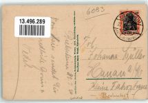 64584 W6083 Biebesheim am Rhein 1920 Gebrauchsspuren Rheinstraße Bahnhof Kaufhaus Marie Wedel