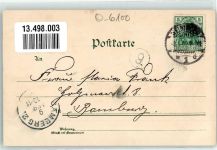98617 O6100 Meiningen 1902 Lithographie Schloß Landsberg Herzogl. Palais Henneberghaus Hoftheater Verlag Ottmar Zieher