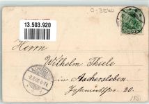 39606 O3540 Osterburg Altmark 1902 - Breitestraße Post Geschäft Leopold Kunert