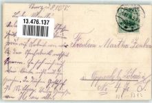 01936 O8293 Königsbrück 1908 Lithographie Gasthaus Stenz Lindengarten Herrm. Schönert