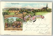 53639 W5330 Stieldorf 1897 Lithographie Passionsspielhaus Kreuzweg