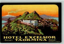 98039 Taormina Lithographie Hotel Excelsior