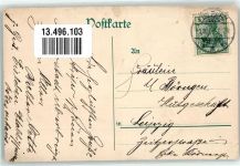 06295 O4250 Lutherstadt Eisleben 1903 Gebrauchsspuren Etablissement Wiesenhaus Garten-Restaurant Bühnensaal Luther-Denkmal Lithographie