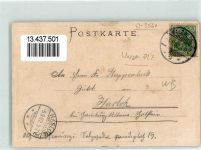 29410 O3560 Salzwedel , Hansestadt 1902 Lithographie / Prägedruck Rathausturm Hotel Schwarzer Adler Wappen