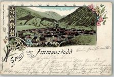 87509 W8970 Immenstadt i. Allgäu 1899 Gebrauchsspuren Lithographie Passepartout Immenstadt
