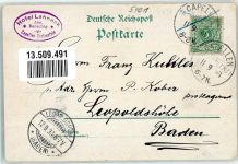53913 W5357 Capellen 1898 Lithographie Schloß Stolzenfels Hotel Lahneck Rhein