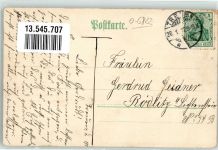 07407 O6822 Schwarza 1912 Lithographie Gasthaus Bremer Hof Kirche
