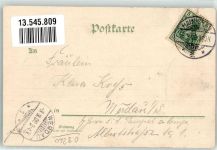 09661 O9260 Hainichen , Sachs 1906 Lithographie Gellertdenkmal Technikum Trinitaliskirche