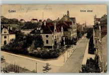 Guben Gubin 1909 Gebrauchsspuren Grüne Wiese