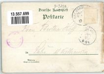 39439 O3256 Güsten , Anh 1897 Gebrauchsspuren Lithographie Post Mittel u. Bürgerschule Kirche