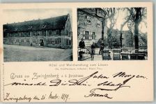 64673 W6144 Zwingenberg , Bergstr 1899 - Hotel-Weinhandlung zum Löwen Gartenwirtschaft
