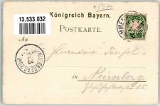 87509 W8970 Immenstadt i. Allgäu 1897 Lithographie Stuibenspitze Alpseebad Unterkunftshaus Stuiben