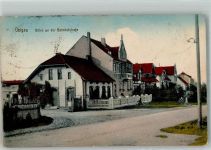 04895 O7901 Uebigau , Elster 1920 - Bahnhofstraße Villen Bahnpost Zug 499