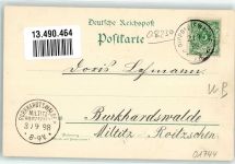 01744 O8230 Dippoldiswalde 1898 Lithographie Mütterschule Marktplatz
