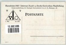 W6800 Mannheim Jubiläums Ausstellung 1907 Ausstellungshalle der Sunlicht Seifenfabrik Rheinau GmbH sign Beck Eugen Kunstgeschichte