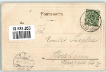 75365 W7260 Calw 1901 Prägedruck Untere Stadt Rehbock Reh Rebhuhn Passepartout