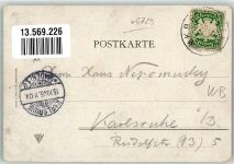 76744 W6729 Wörth a Rhein Lithographie / Künstlerkarte Gasthaus- Bahnhofs-Gasthaus Schmidt sign. M. Roman